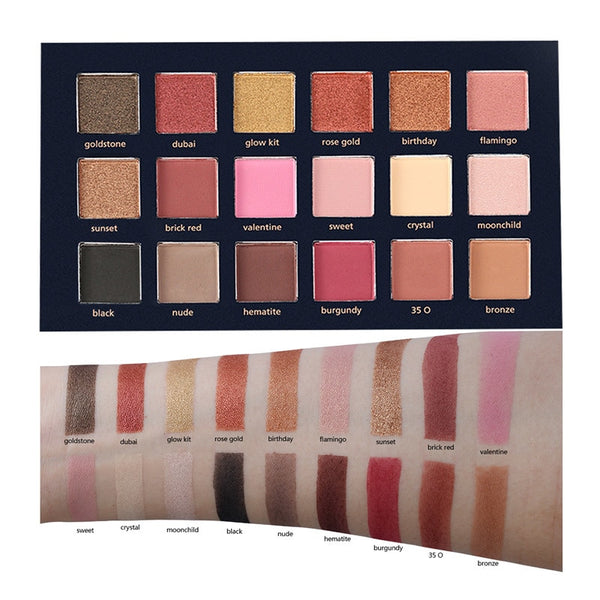 18 Color Natural Matte Shimmer Eyeshadow