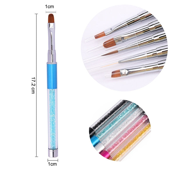 5PCS  Nail Art Manicure Brushes Set